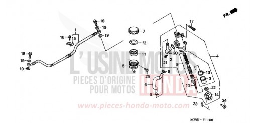 MAITRE-CYLINDRE FREIN AR. CB500S2 de 2002